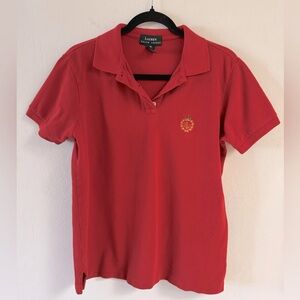 Ralph Lauren woman’s medium Vintage Y2K red polo in EUC 100% cotton